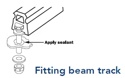 Fitting Beam Track - Aluminium Boat Track